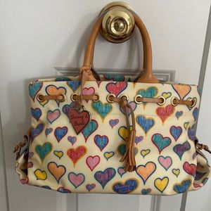 Dooney & Burke heart print handbag